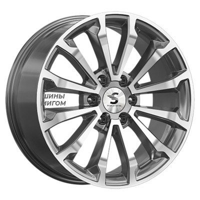 Диски Premium Series 8.5x20/6x139.7 ET25 D106.1 КР006 (Land Cruiser Prado) Diamond Gloss Graphite